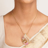 22k Gold Plated Ridhi Gola Pendant Set