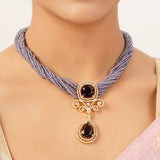 22k Gold Plated Gulnaar Neel Necklace Set