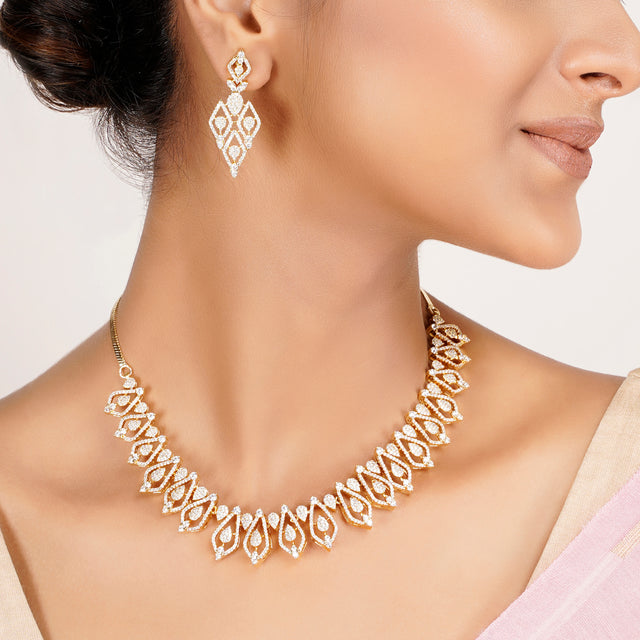 22k Gold Plated Zivara Iravya Necklace Set