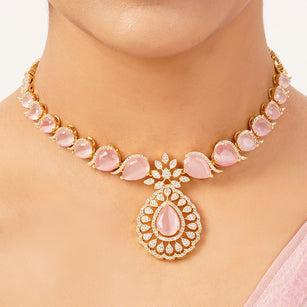 22k Gold Plated Gulnaar Chand Necklace Set