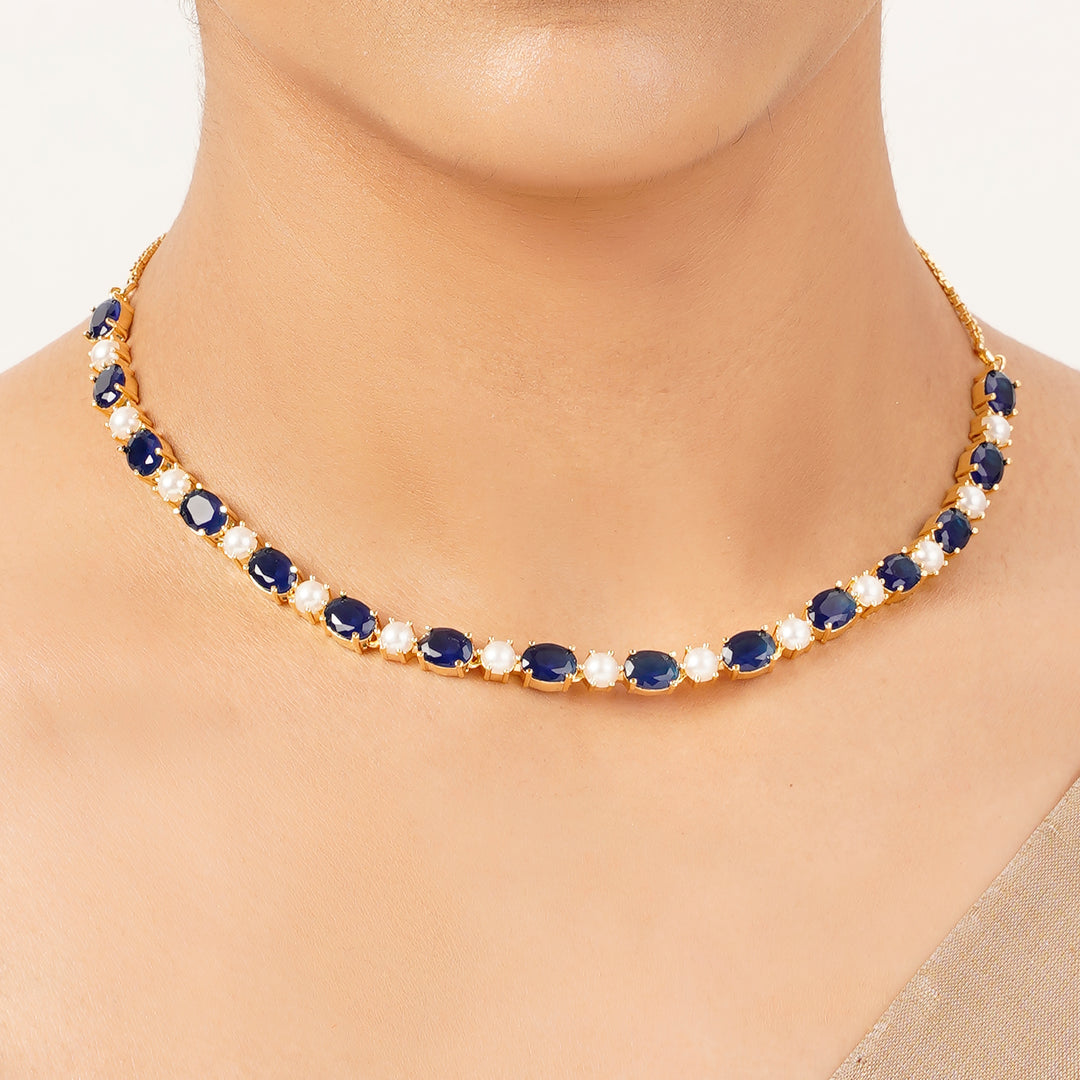 22k Gold Plated Gulnaar Neer Necklace Set