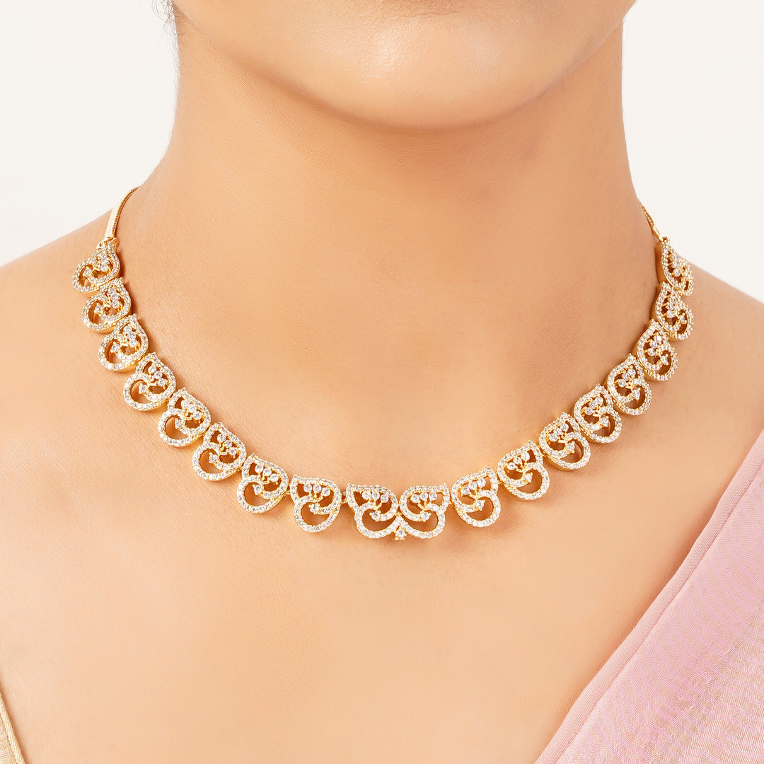 22k Gold Plated Gulnaar Sparsha Necklace Set