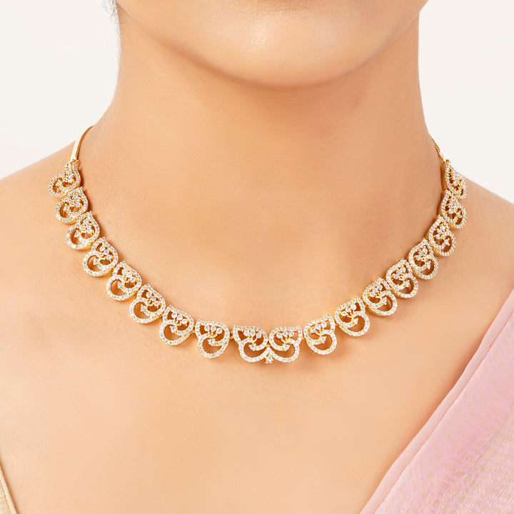 22k Gold Plated Gulnaar Sparsha Necklace Set