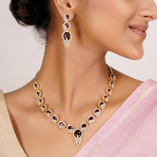 22k Gold Plated Zivara Viyara Necklace Set