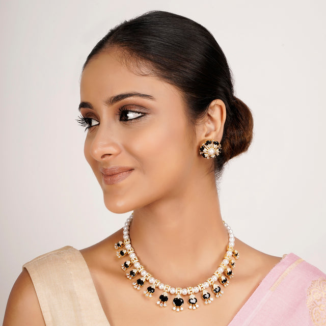 22k Gold Plated Zivara Kavira Necklace Set