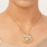 22k Gold Plated Gulnaar Tilak Necklace Set