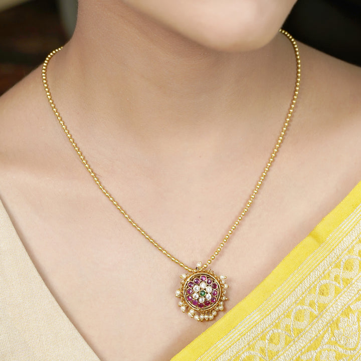 22k Gold Plated Suvarna Chakra Pendant