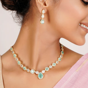 22k Gold Plated Zivara Aureya Necklace Set