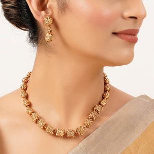 22k Gold Plated Sunheri Varni Necklace Set