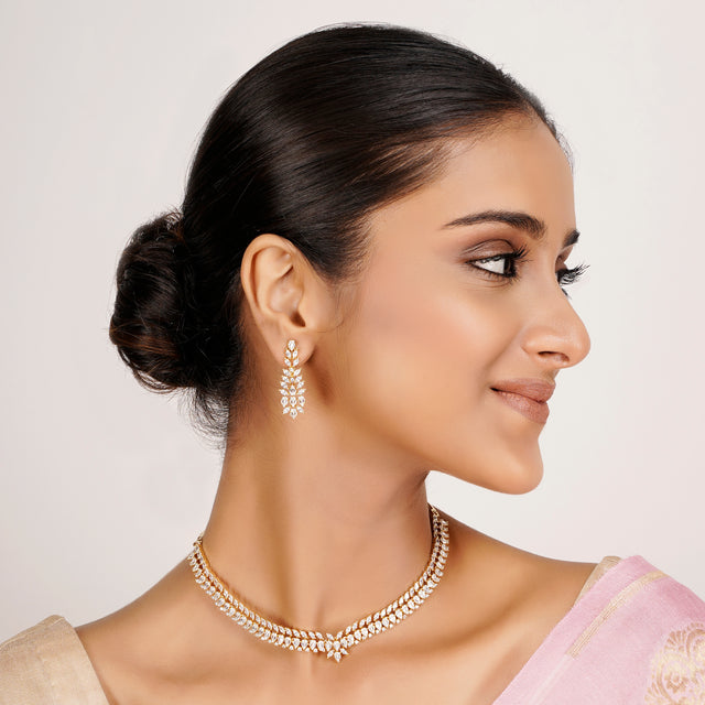 22k Gold Plated Zivara Velora Necklace Set