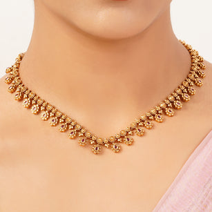 22k Gold Plated Sunheri Kalika Necklace Set