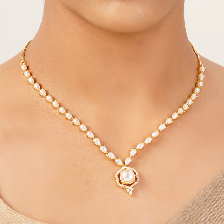 22k Gold Plated Gulnaar Pallav Necklace Set