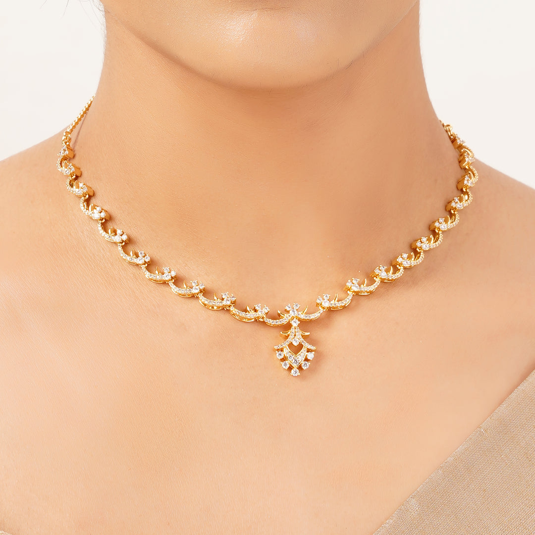 22k Gold Plated Gulnaar Komal Necklace Set