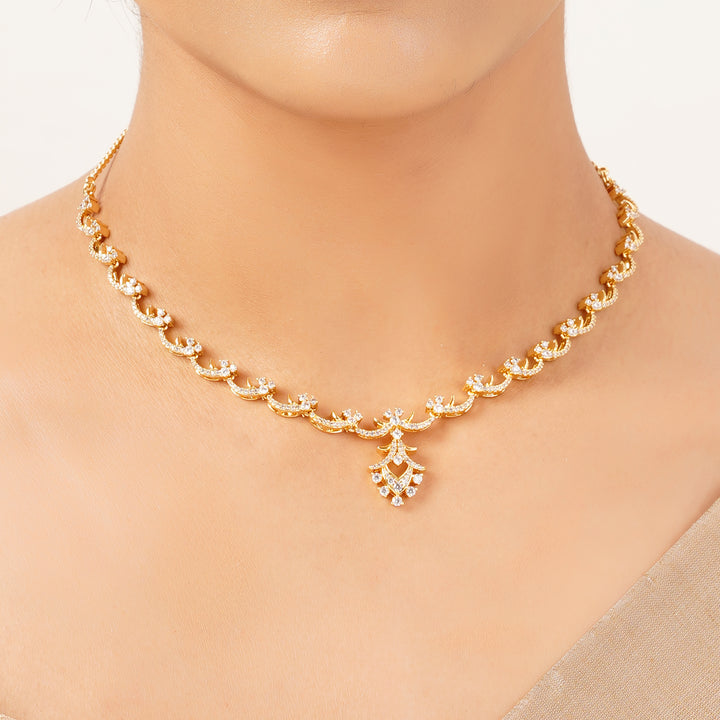 22k Gold Plated Gulnaar Komal Necklace Set