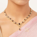 22k Gold Plated Gulnaar Lahari Necklace Set