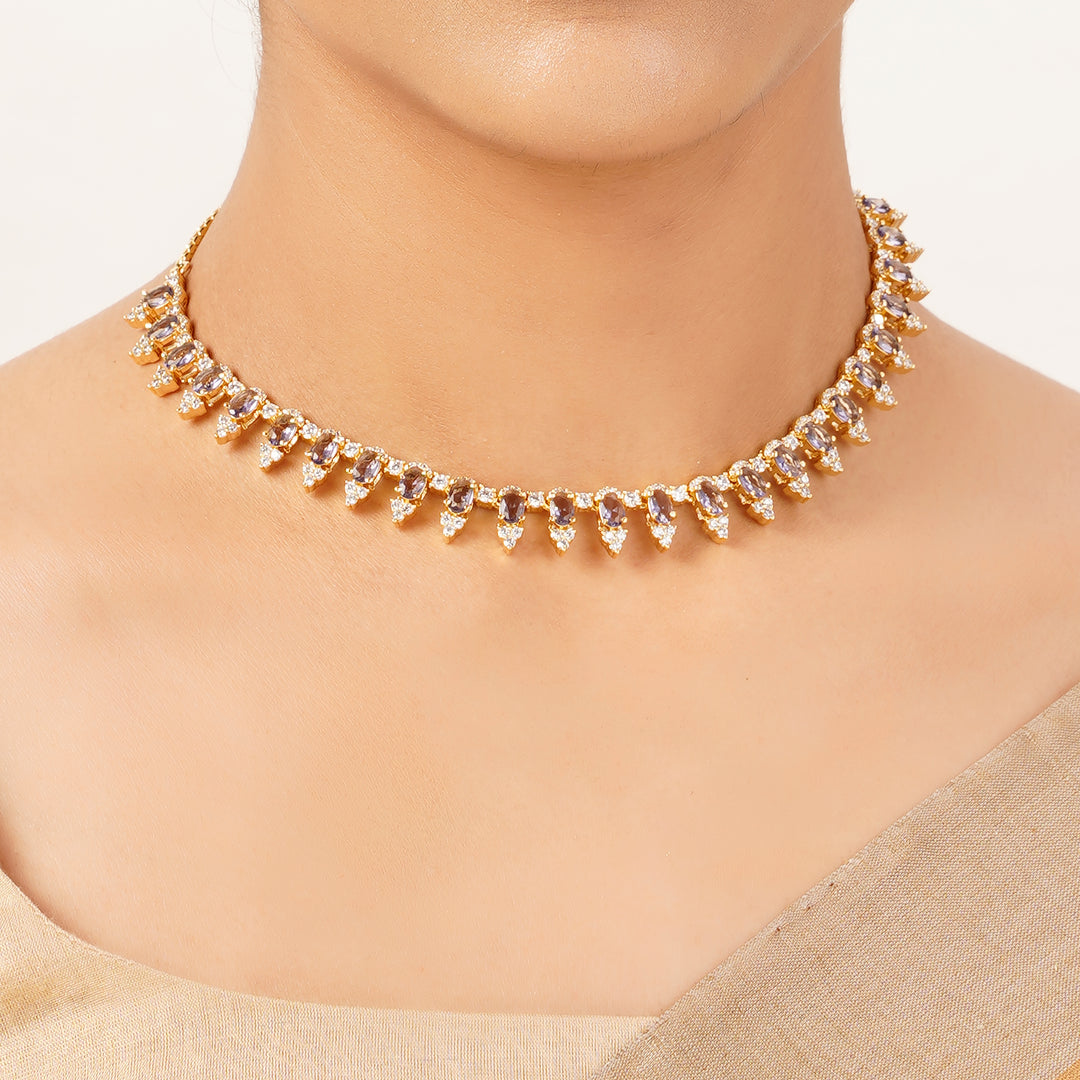 22k Gold Plated Gulnaar Shringar Necklace Set