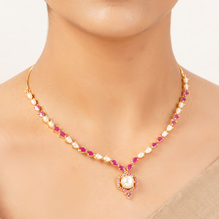 22k Gold Plated Gulnaar Mohini Necklace Set