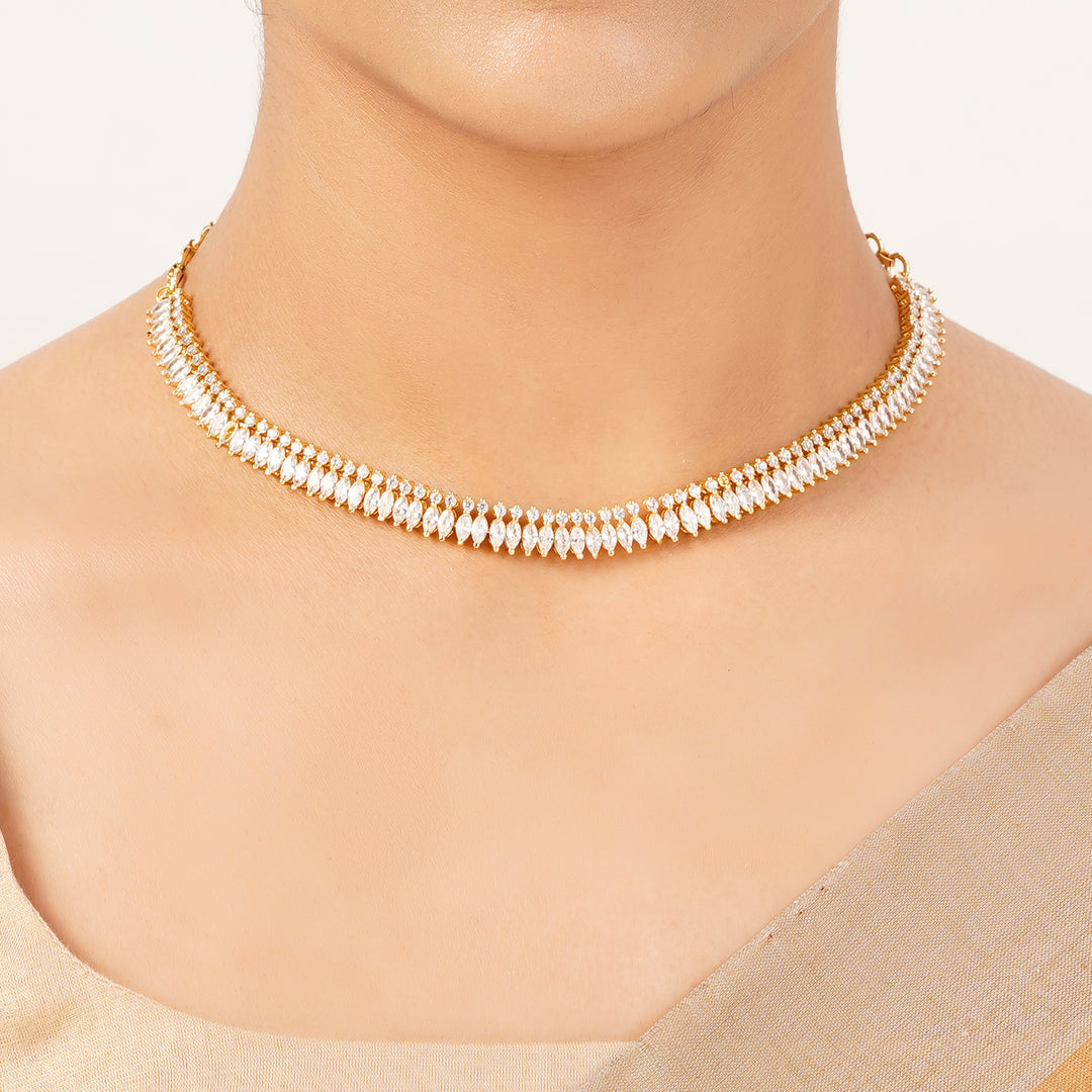 22k Gold Plated Gulnaar Nitya Necklace Set