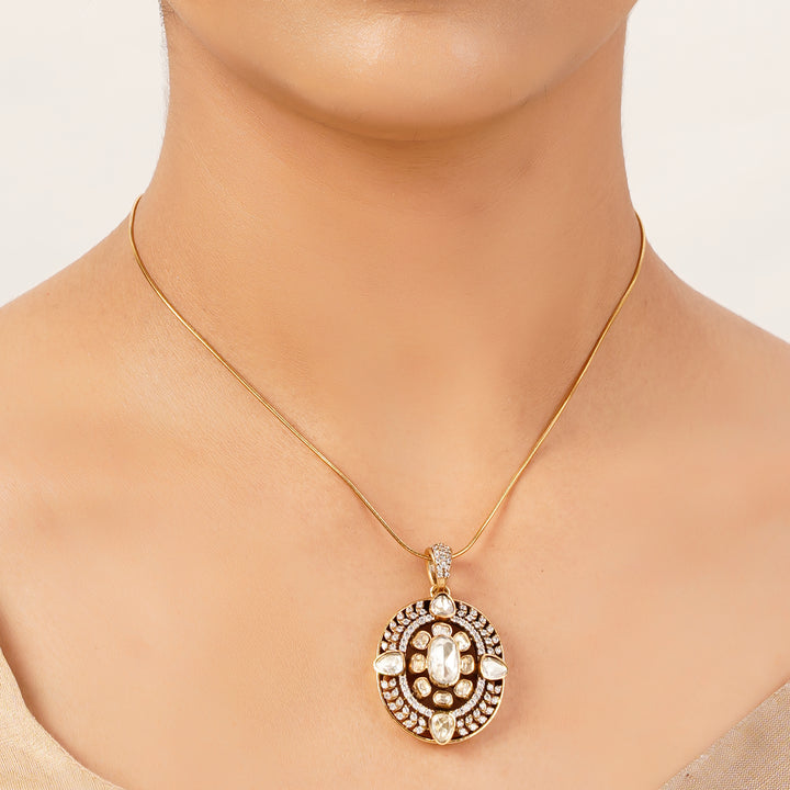 22k Gold Plated Gulnaar Ratna Pendant Set