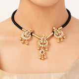 22k Gold Plated Sunheri Chandrika Necklace Set