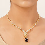 22k Gold Plated Gulnaar Aaina Necklace Set