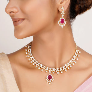 22k Gold Plated Zivara Virna Necklace Set