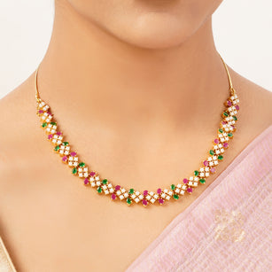 22k Gold Plated Gulnaar Haar Necklace Set