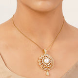 22k Gold Plated Gulnaar Mani Pendant Set