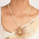 22k Gold Plated Kanaka Falak Necklace Set