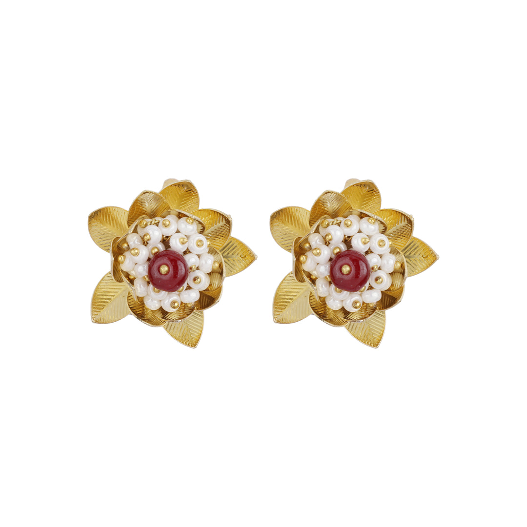 22k Gold Plated Gulabi Ratnavali Earcuff