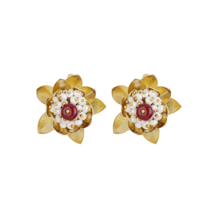 22k Gold Plated Gulabi Ratnavali Earcuff