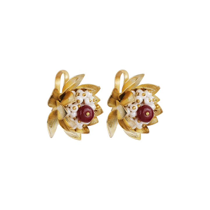 22k Gold Plated Gulabi Ratnavali Earcuff