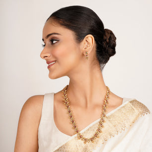 22k Gold Plated Kanaka Gitali Necklace Set