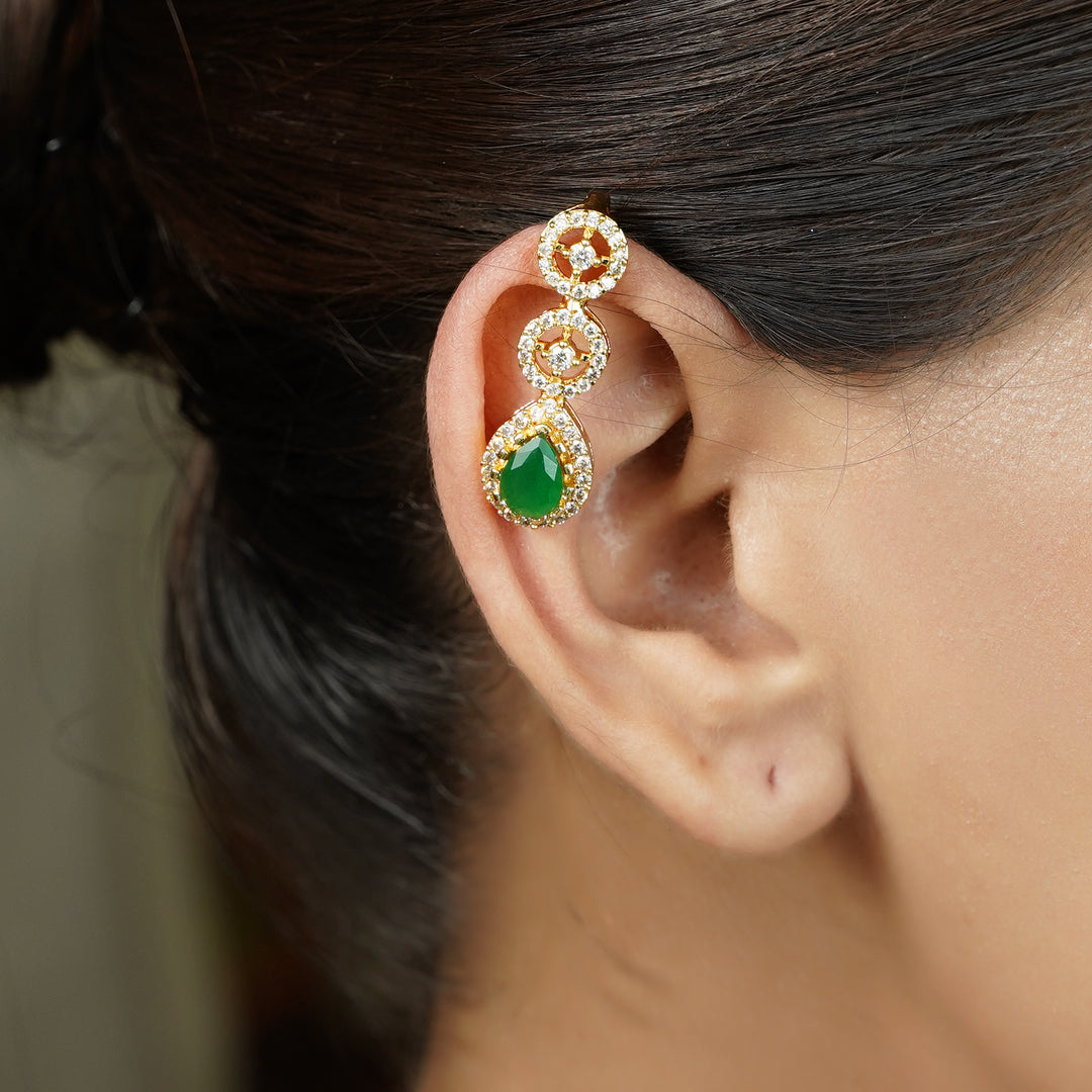 22k Gold Plated Tarika Driplet Earcuff
