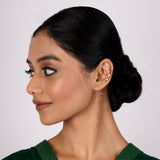 22k Gold Plated Jhilmil Pearl Earclips