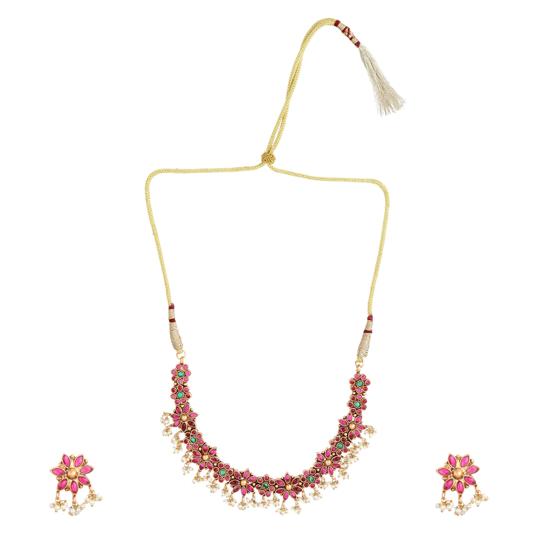 22k Gold Plated Kanchan Gauravi Necklace Set