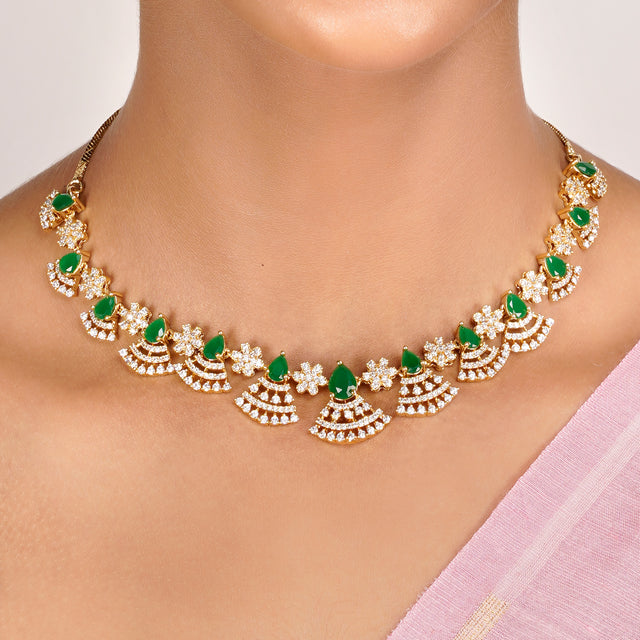 22k Gold Plated Zivara Vedira Necklace Set