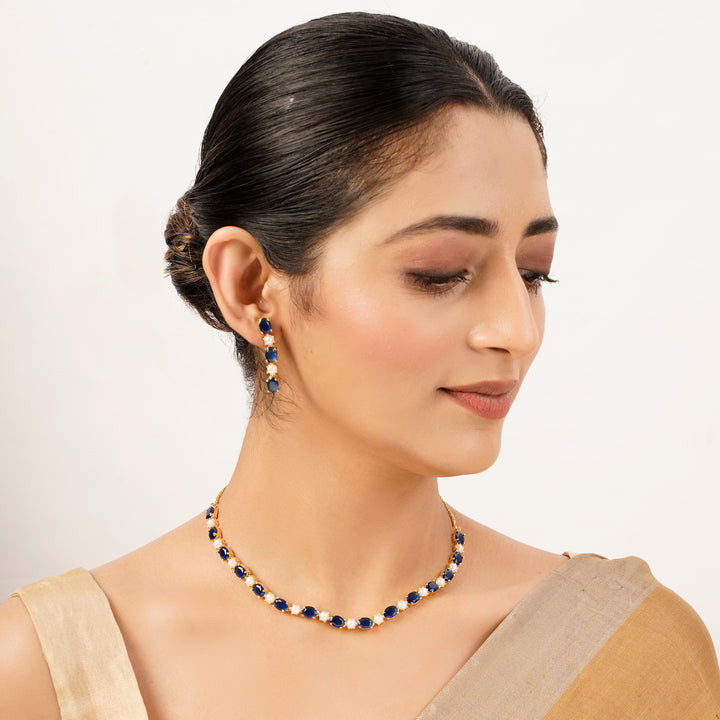 22k Gold Plated Gulnaar Neer Necklace Set