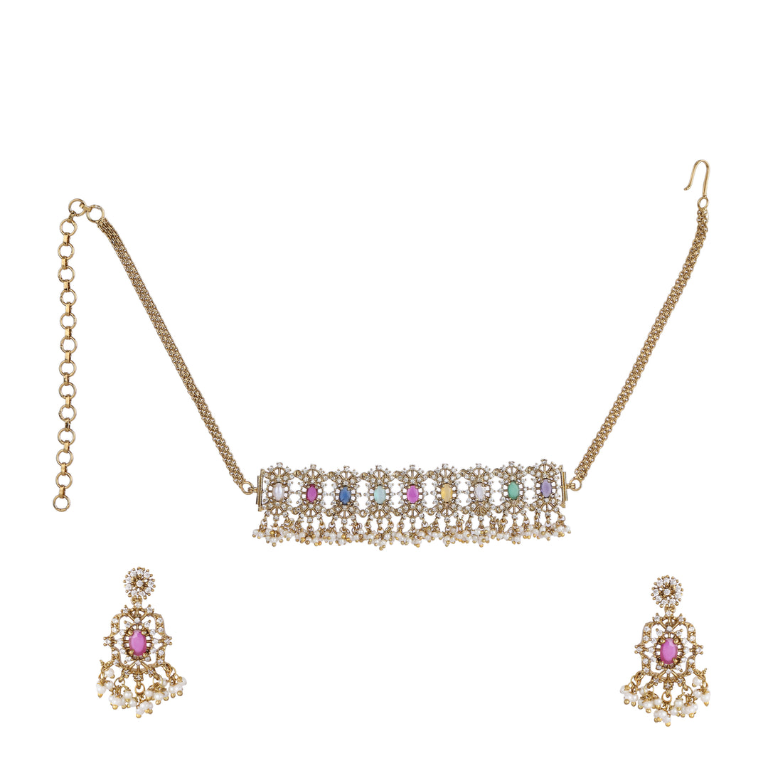 22k Gold Plated Kanchan Ishani Choker Set
