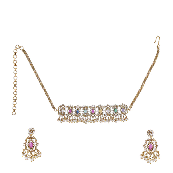 22k Gold Plated Kanchan Ishani Choker Set