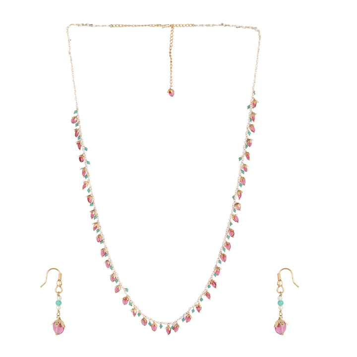 22k Gold Plated Gulabi Devyani Necklace Set