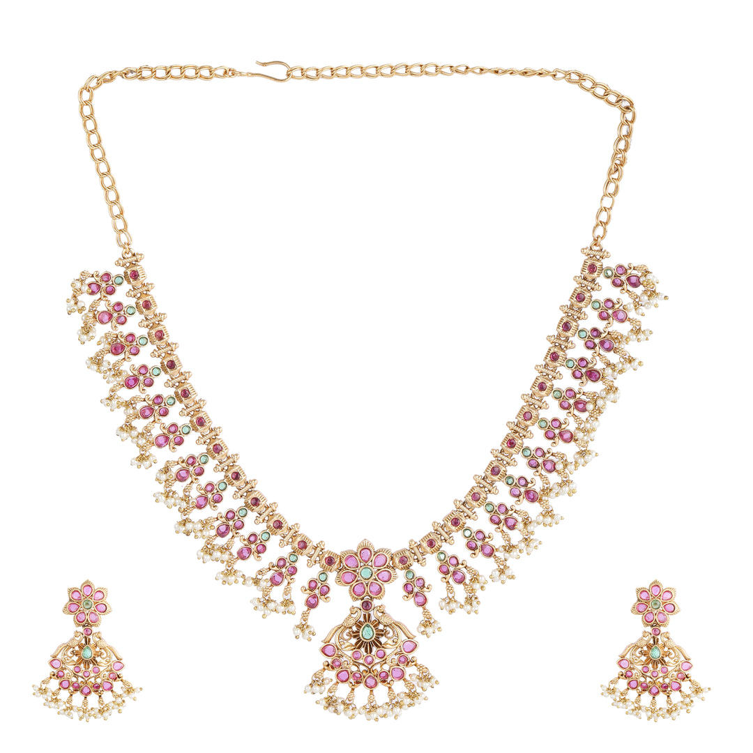 22k Gold Plated Kanchan Jayashree Necklace Set