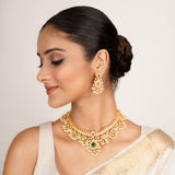 22k Gold Plated Kanaka Anvaya Necklace Set