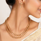 22k Gold Plated Kanaka Ritika Necklace Set