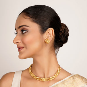22k Gold Plated Kanaka Siyana Necklace Set