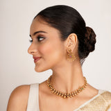 22k Gold Plated Kanaka Pravya Necklace Set