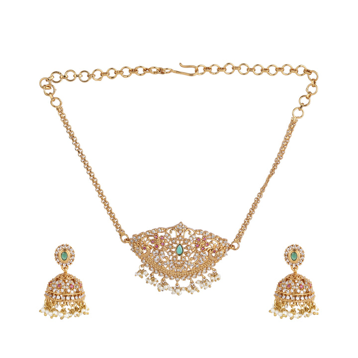 22k Gold Plated Kanchan Ambika Choker Set
