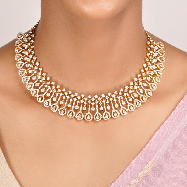 22k Gold Plated Zivara Manira Necklace Set