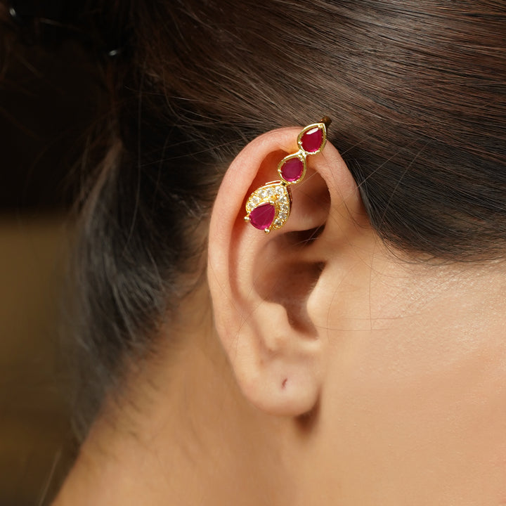 22k Gold Plated Tarika Drip Earcuff