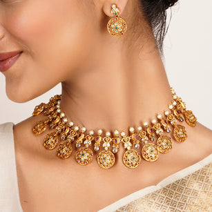 22k Gold Plated Kanaka Liyana Necklace Set